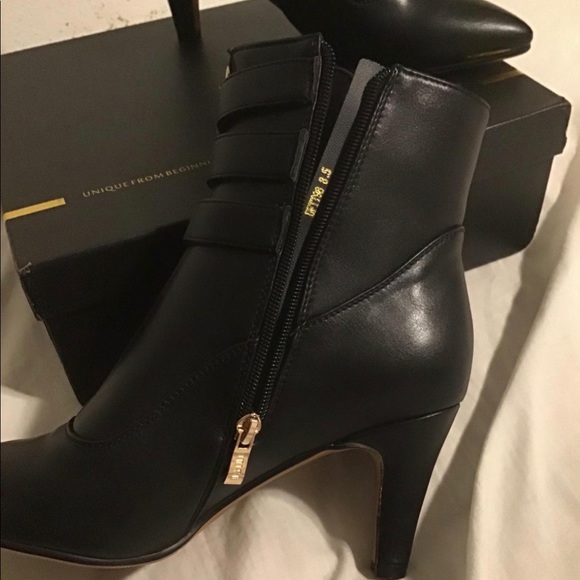NWT Buckle Strap Ankle Booties 3 Inch Pointed Toe Zipper Heels Dress Jeans Boots - Picture 3 of 11